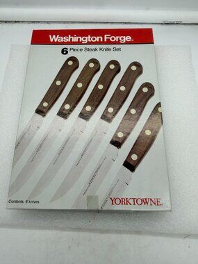 Vintage NOS Washington Forge 6 Piece Steak Knife Set
